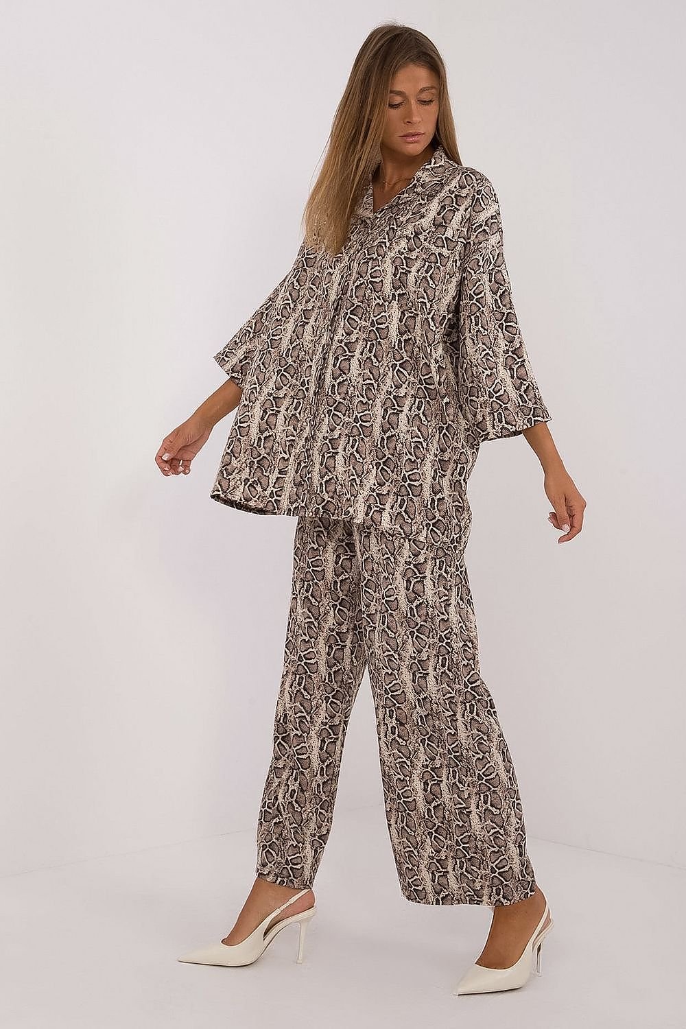 Comfort Print Shirt and Pants Set by Italy Moda