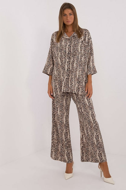 Comfort Print Shirt and Pants Set by Italy Moda