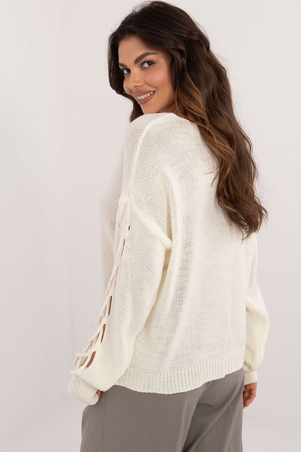 Sweater with Braided Sleeve