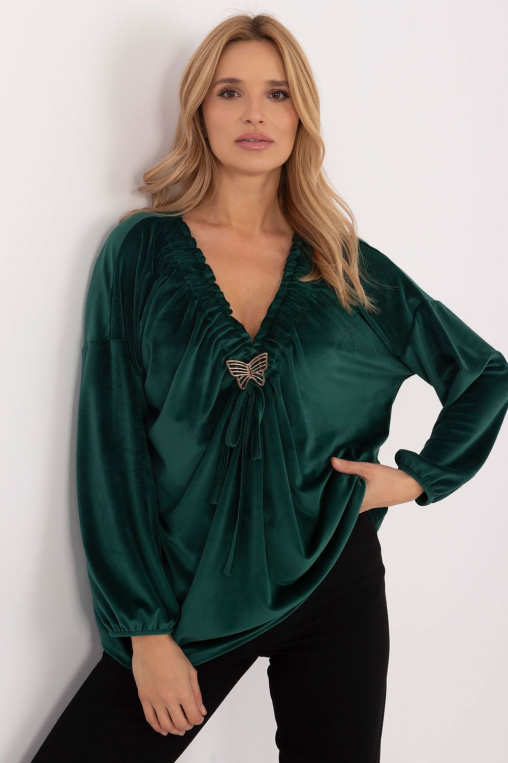 Chic Velour Blouse