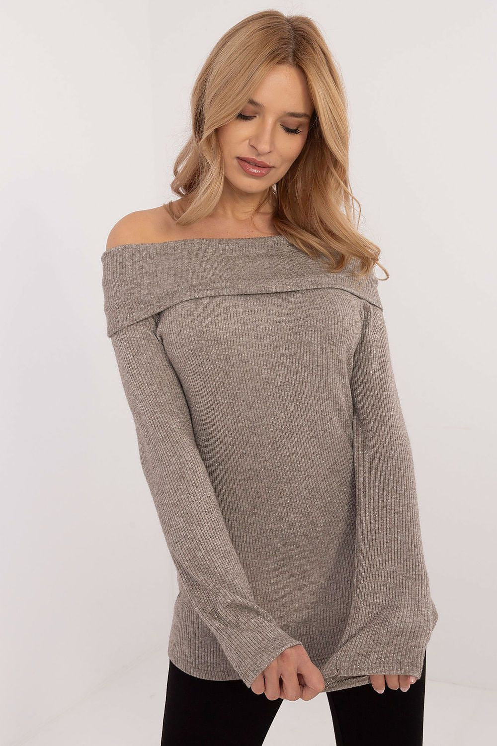 Shoulder-Off Sweater