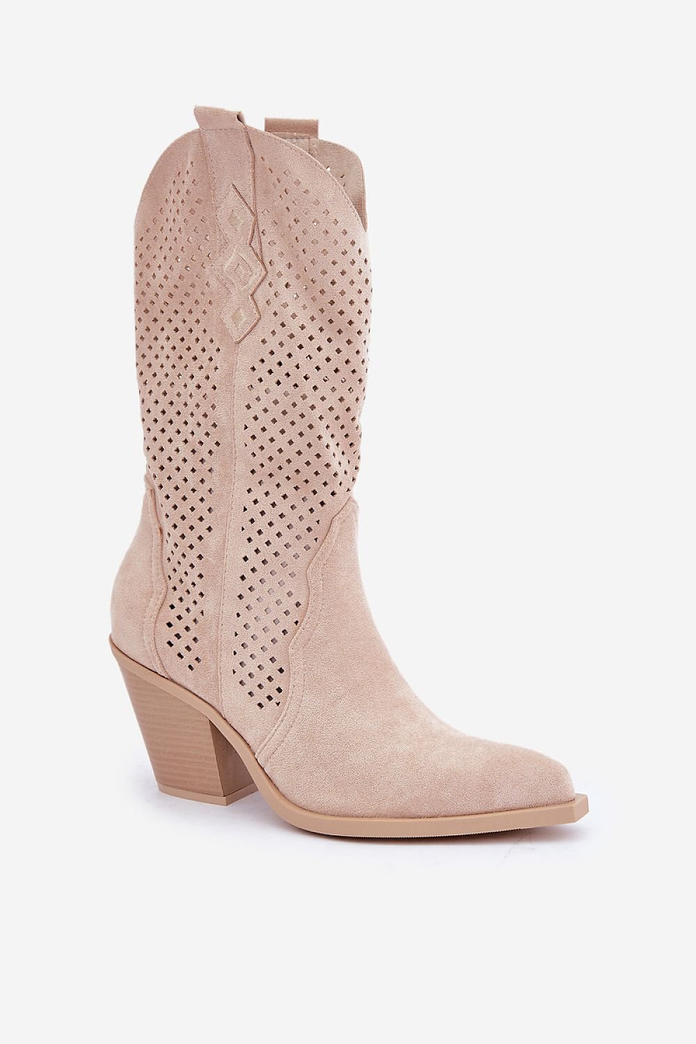 Heel boots Step in style beige / 36 MAHYSTYLE