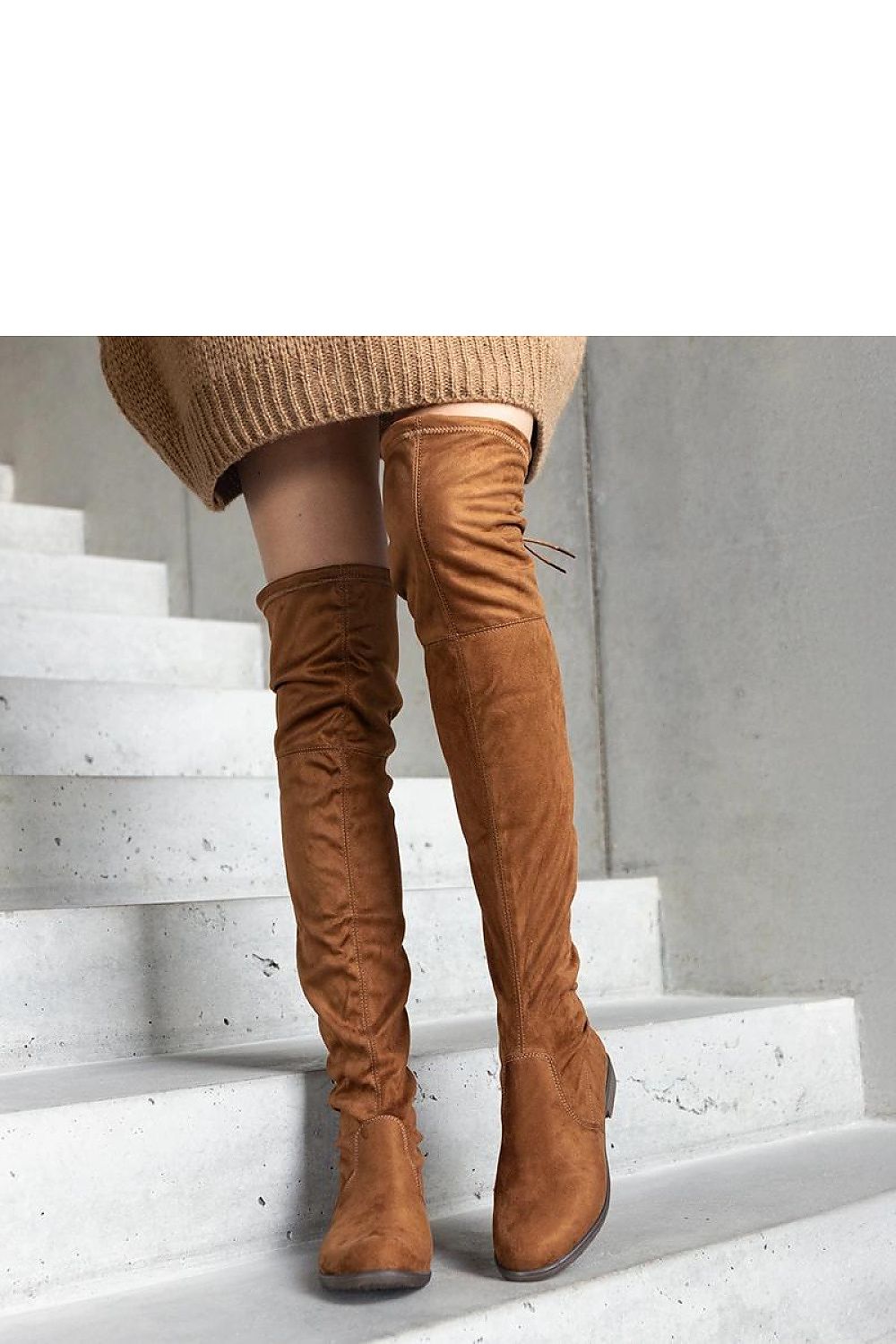 Hallora Brown Long Platform Boots 36 MAHYSTYLE