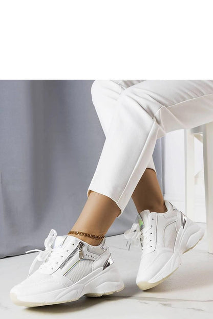 Stacey Beige Wedge Sneakers – Stylish & Comfortable white / 36 MAHYSTYLE