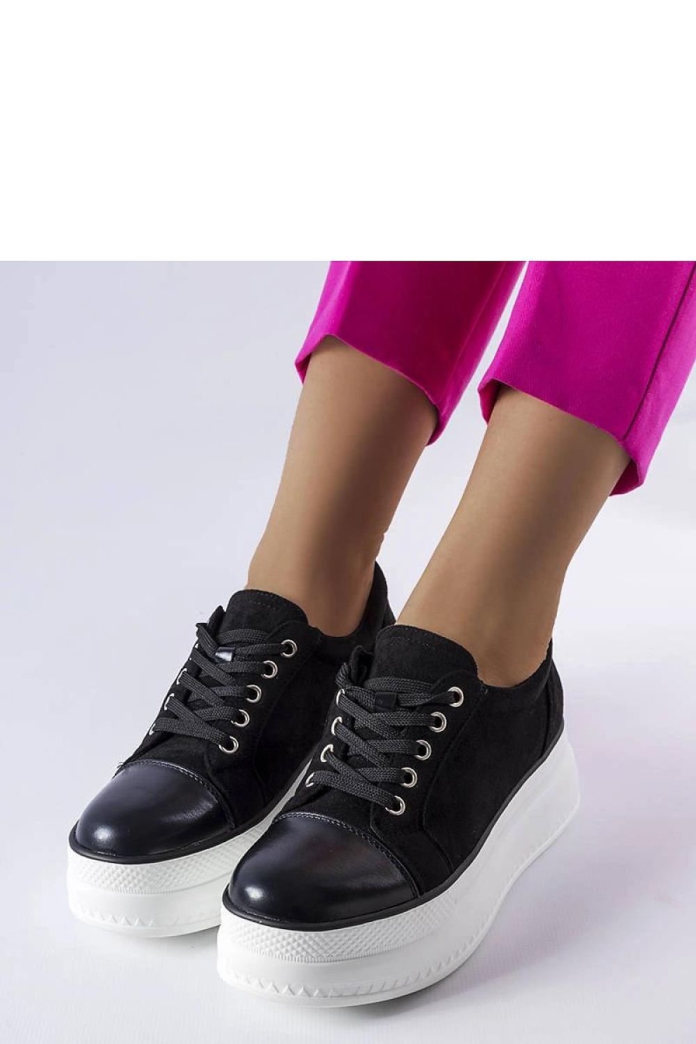 Pascaline Black Platform Sneakers – Stylish Streetwear Footwear black / 36 MAHYSTYLE