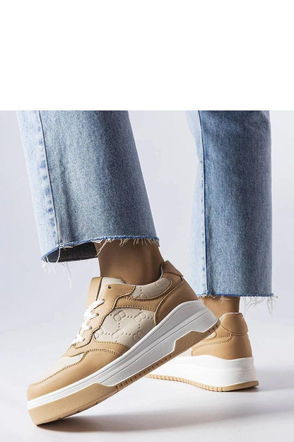 Beige Embossed Sneakers from Paré – Comfortable and Stylish for Summer beige / 36 MAHYSTYLE