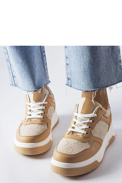 Beige Embossed Sneakers from Paré – Comfortable and Stylish for Summer beige / 36 MAHYSTYLE