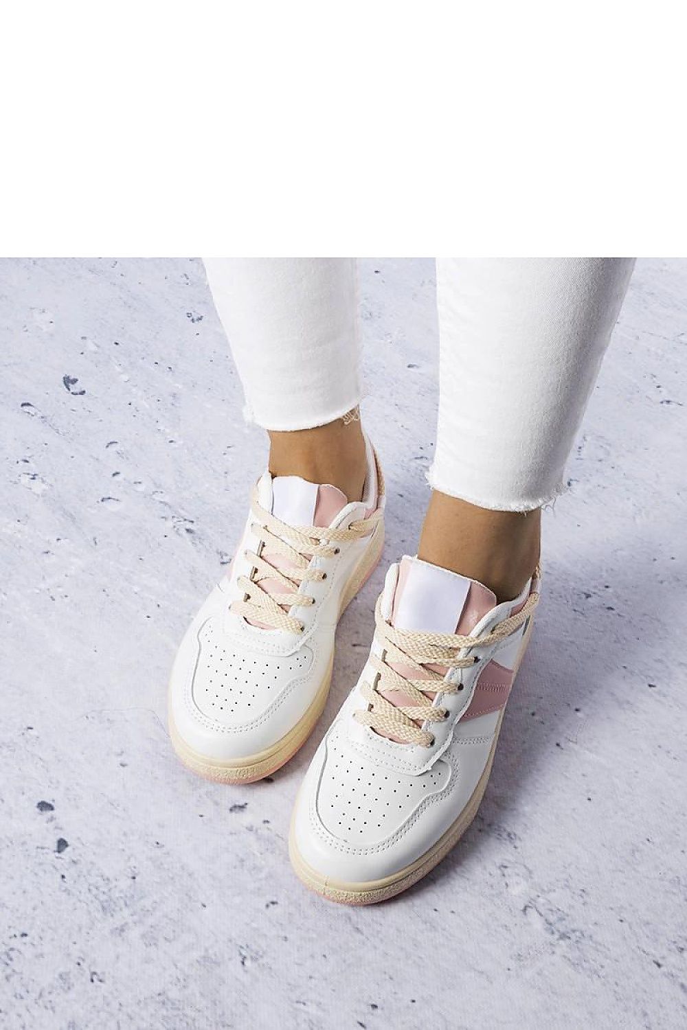 Marcella White & Pink Sneakers – Fresh & Stylish for Summer pink / 36 MAHYSTYLE