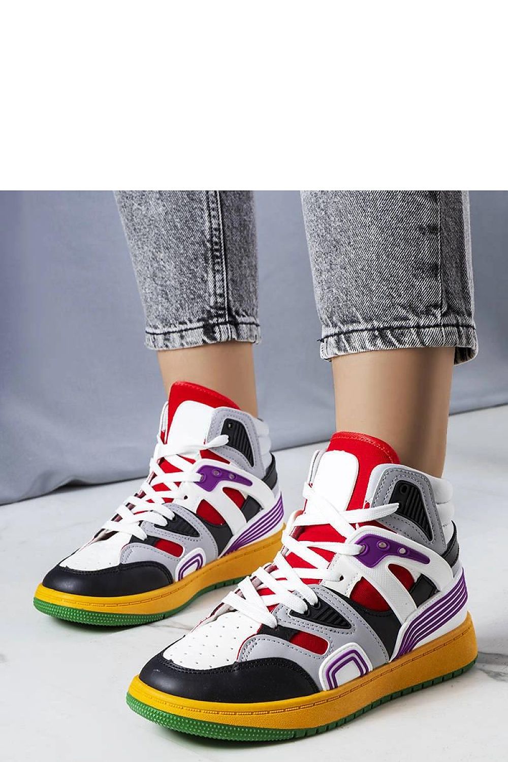 Marjorie White High-Top Sneakers – Classic & Stylish multi2 / 36 MAHYSTYLE