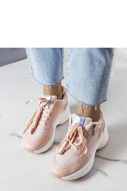 Stacey Beige Wedge Sneakers – Stylish & Comfortable pink / 36 MAHYSTYLE