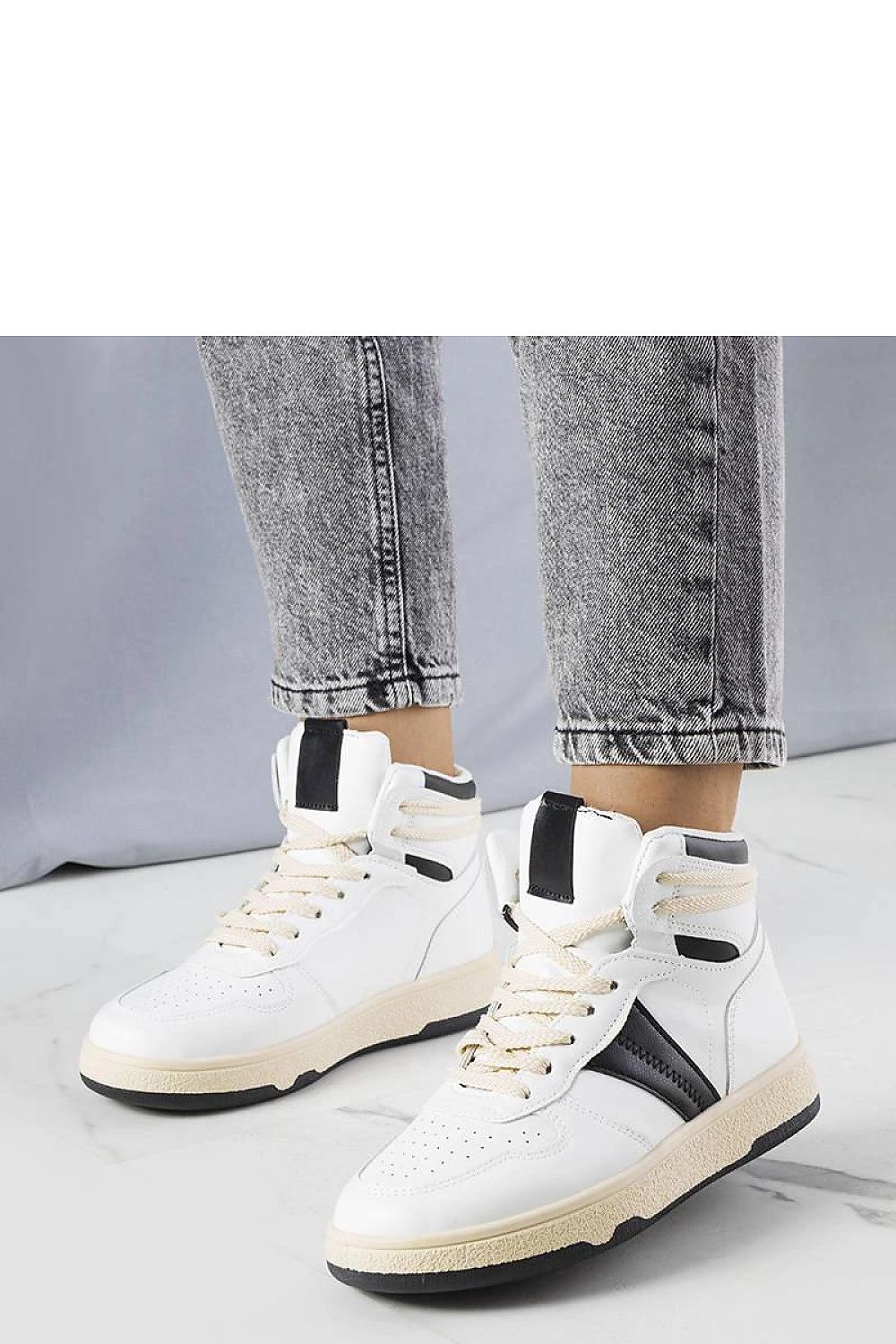 Robin Blue High-Top Sneakers white / 36 MAHYSTYLE