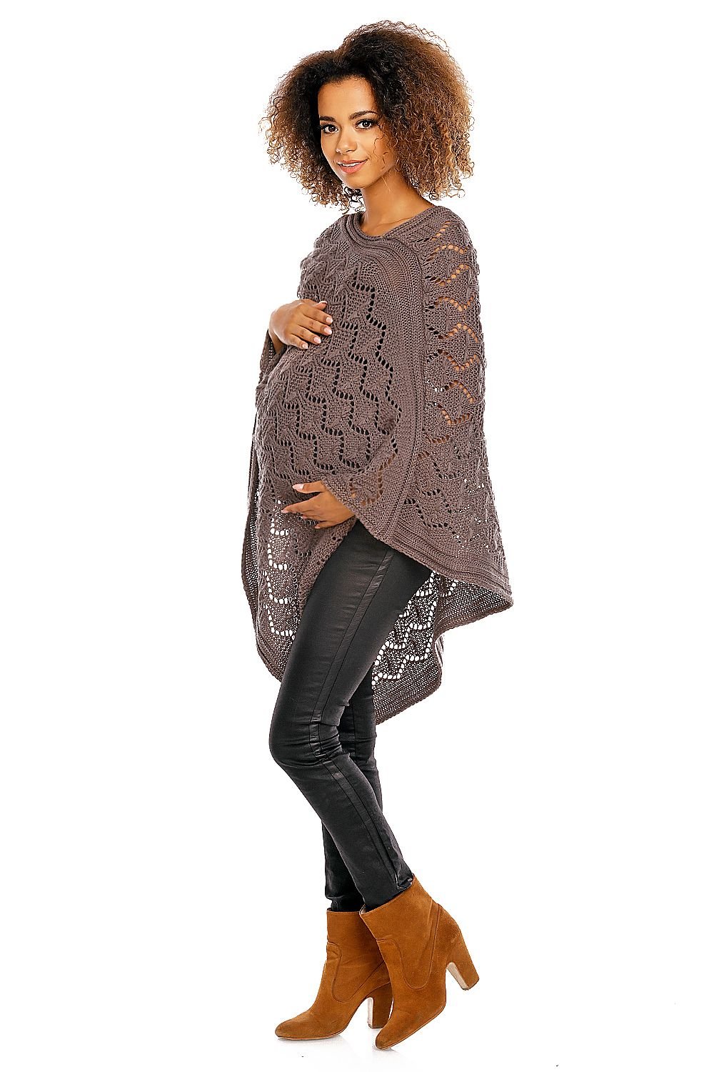 Openwork Poncho by PeeKaBoo grey / one-size-fits-all MAHYSTYLE