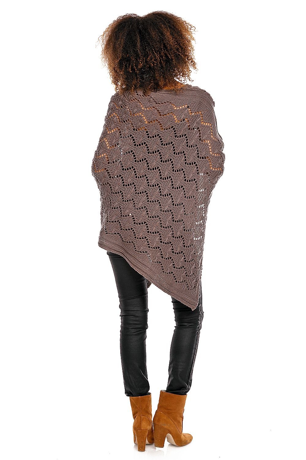 Openwork Poncho by PeeKaBoo grey / one-size-fits-all MAHYSTYLE