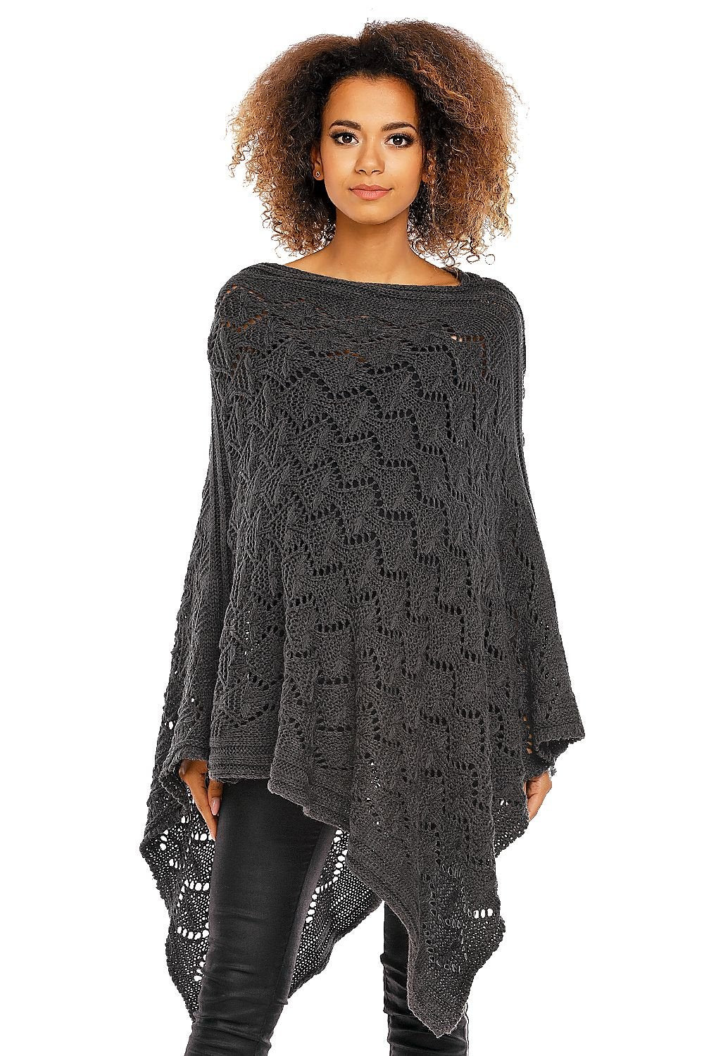 Openwork Poncho by PeeKaBoo grey 2 / one-size-fits-all MAHYSTYLE