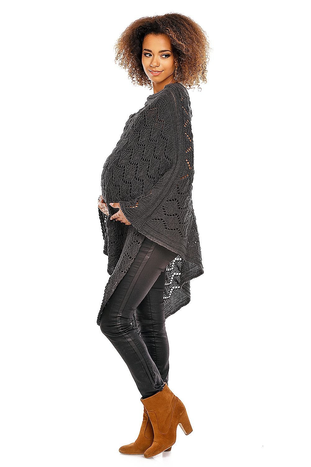 Openwork Poncho by PeeKaBoo grey / one-size-fits-all MAHYSTYLE