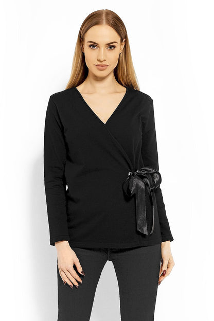 Wrap Maternity Blouse by PeeKaBoo black 2 / S/M MAHYSTYLE