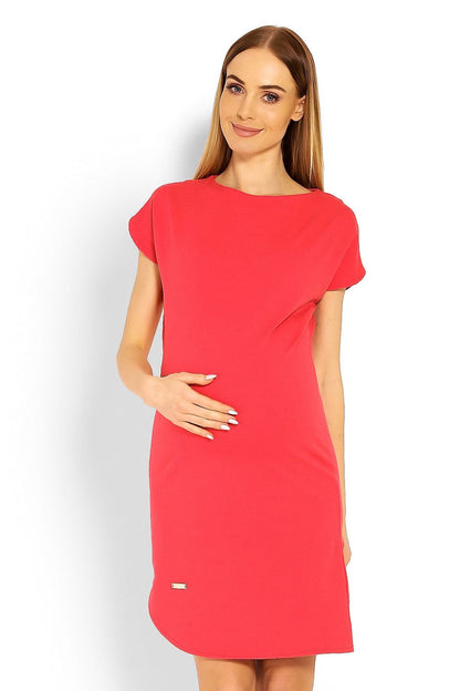 Asymmetry Charm Maternity Dress - PeeKaBoo red / S/M MAHYSTYLE