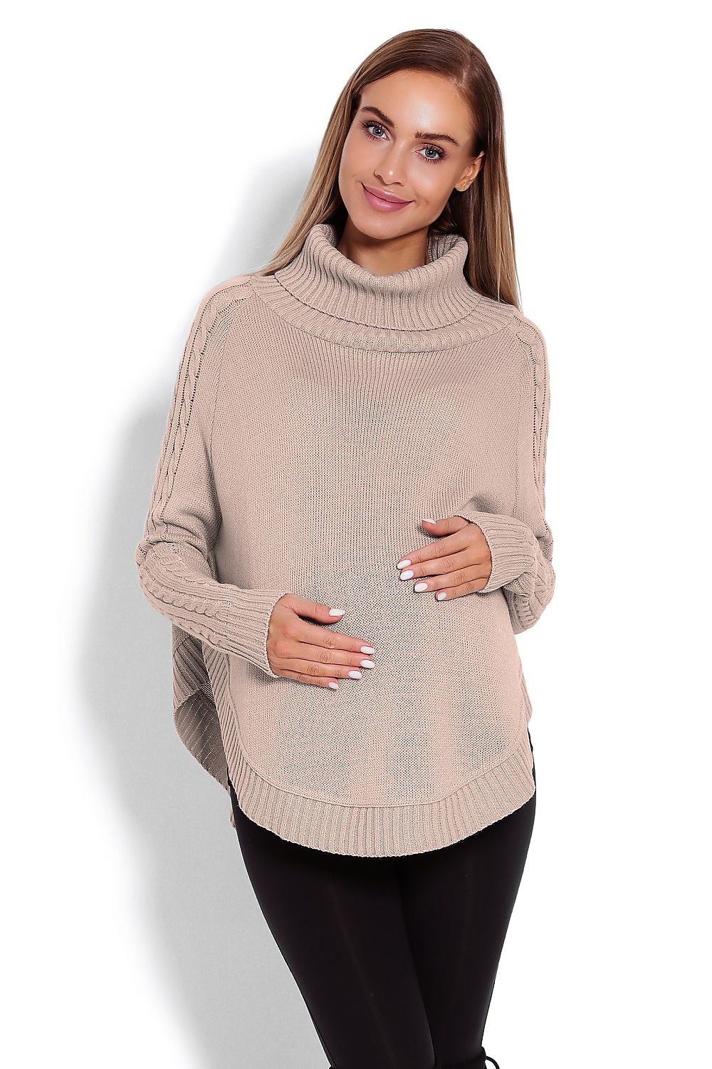 Turtleneck Poncho - PeeKaBoo beige / one-size-fits-all MAHYSTYLE