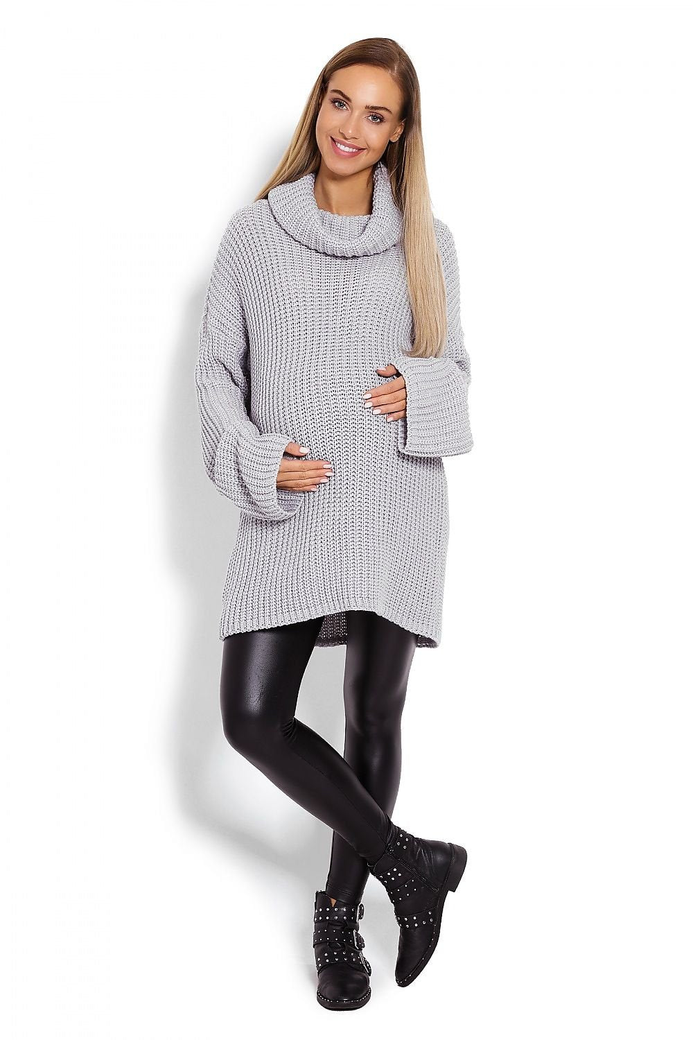 Oversize Maternity Sweater by PeeKaBoo pink / one-size-fits-all MAHYSTYLE