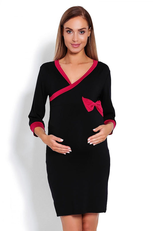 Elegant Touch Maternity Nightshirt by PeeKaBoo black / S/M MAHYSTYLE