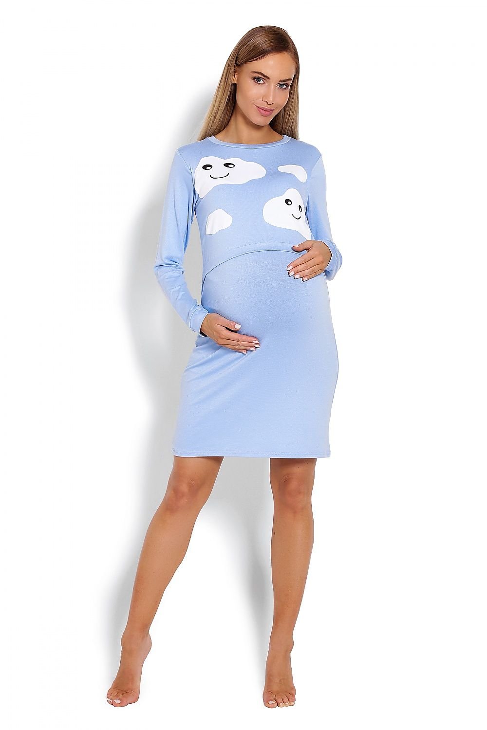 Cloudy Maternity Nightshirt by PeeKaBoo blue / S/M MAHYSTYLE