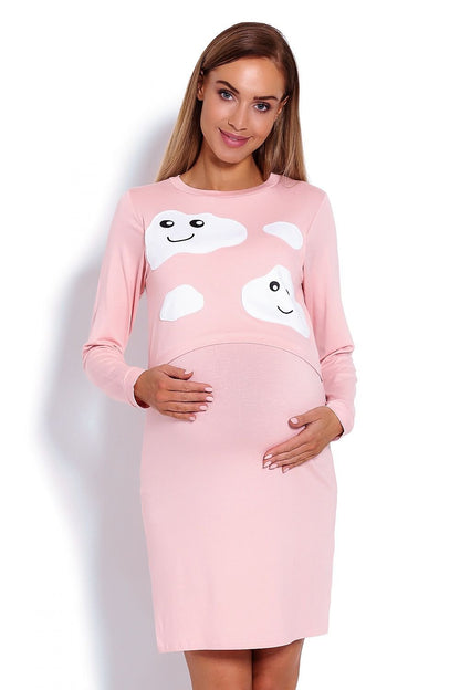 Cloudy Maternity Nightshirt by PeeKaBoo pink / S/M MAHYSTYLE