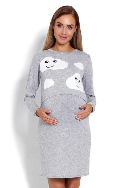 Cloudy Maternity Nightshirt by PeeKaBoo grey / S/M MAHYSTYLE