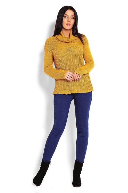 Classic Charm Turtleneck Sweater by PeeKaBoo beige / one-size-fits-all MAHYSTYLE