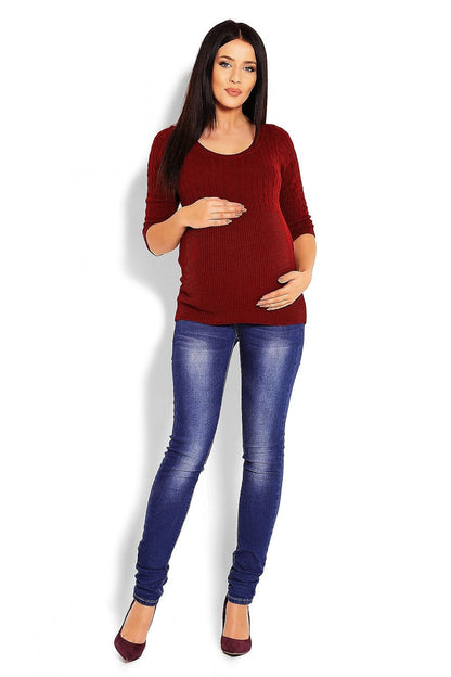 Braided Maternity Sweater by PeeKaBoo pink / one-size-fits-all MAHYSTYLE