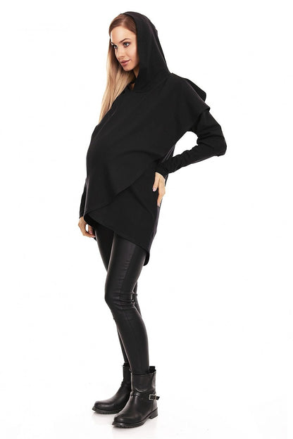 Cozy Layered Maternity Hoodie by PeeKaBoo red / S/M MAHYSTYLE