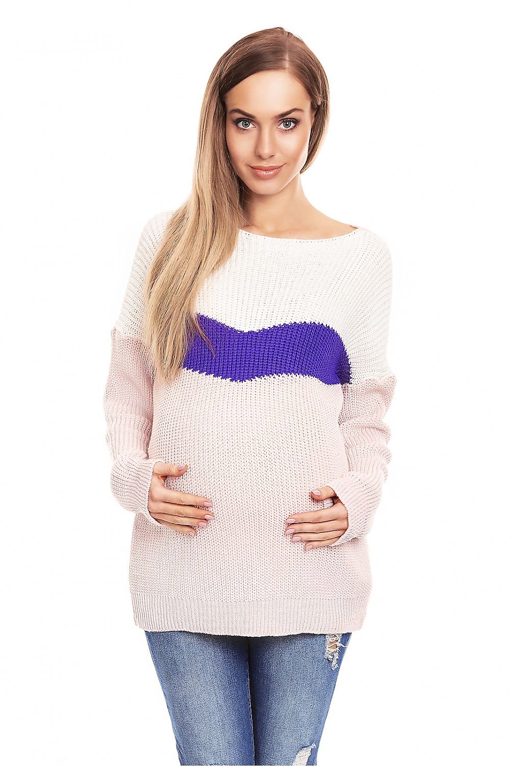 Boat Neck Maternity Sweater by PeeKaBoo multicolor 2 / one-size-fits-all MAHYSTYLE