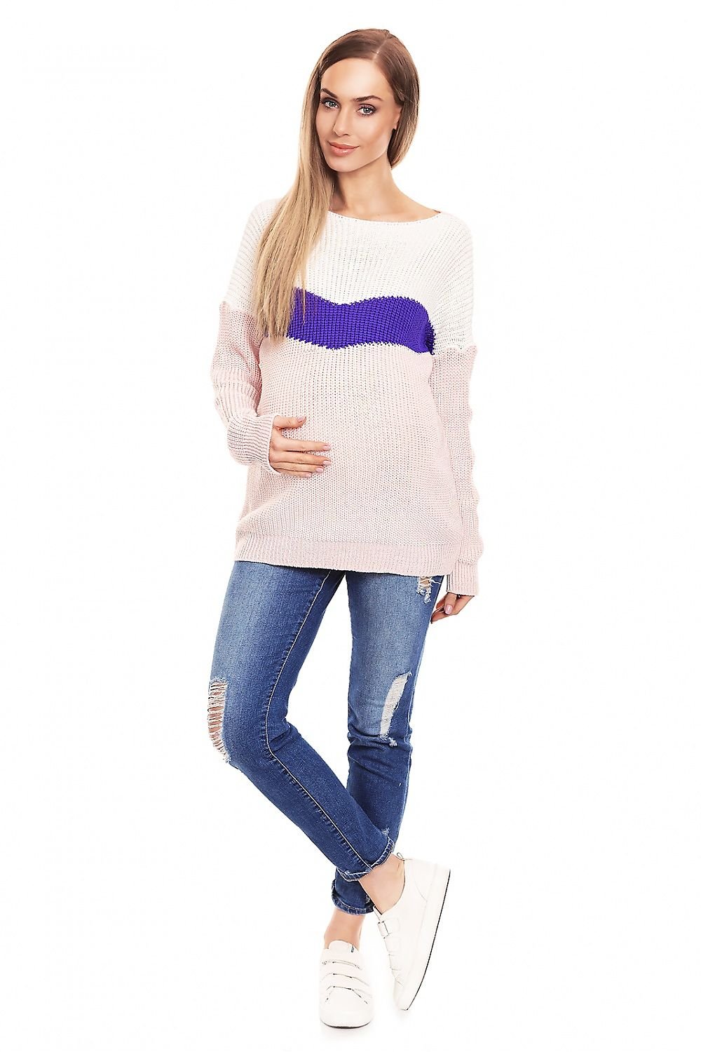 Boat Neck Maternity Sweater by PeeKaBoo multicolor / one-size-fits-all MAHYSTYLE