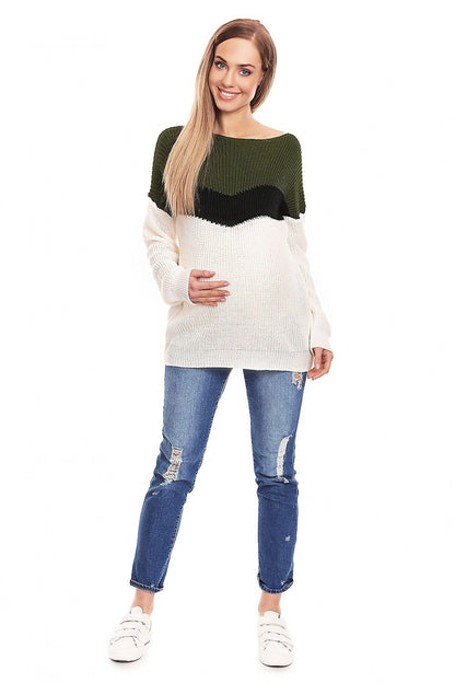 Boat Neck Maternity Sweater by PeeKaBoo multicolor / one-size-fits-all MAHYSTYLE