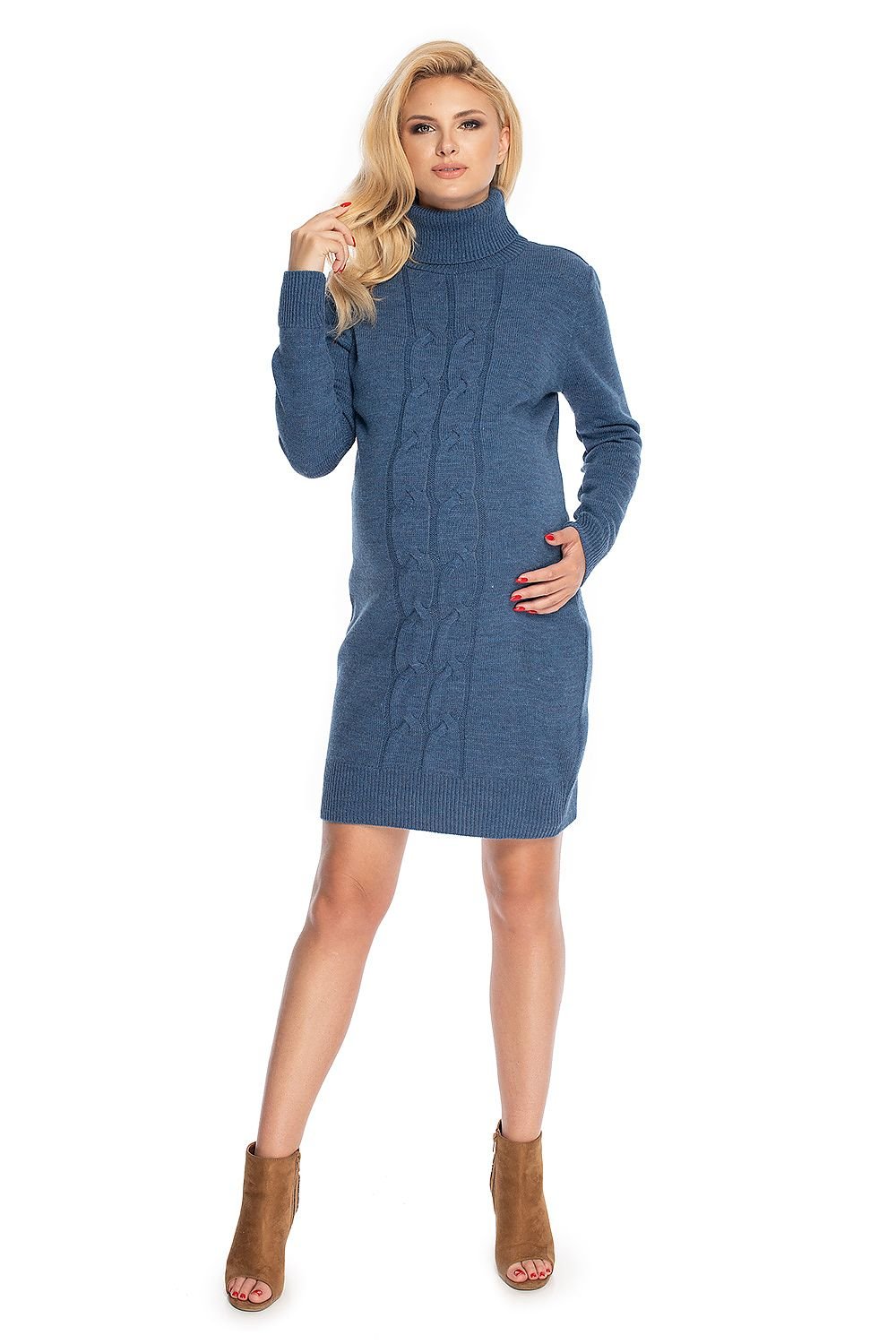 Maternity Sweater Dress by PeeKaBoo blue / one-size-fits-all MAHYSTYLE