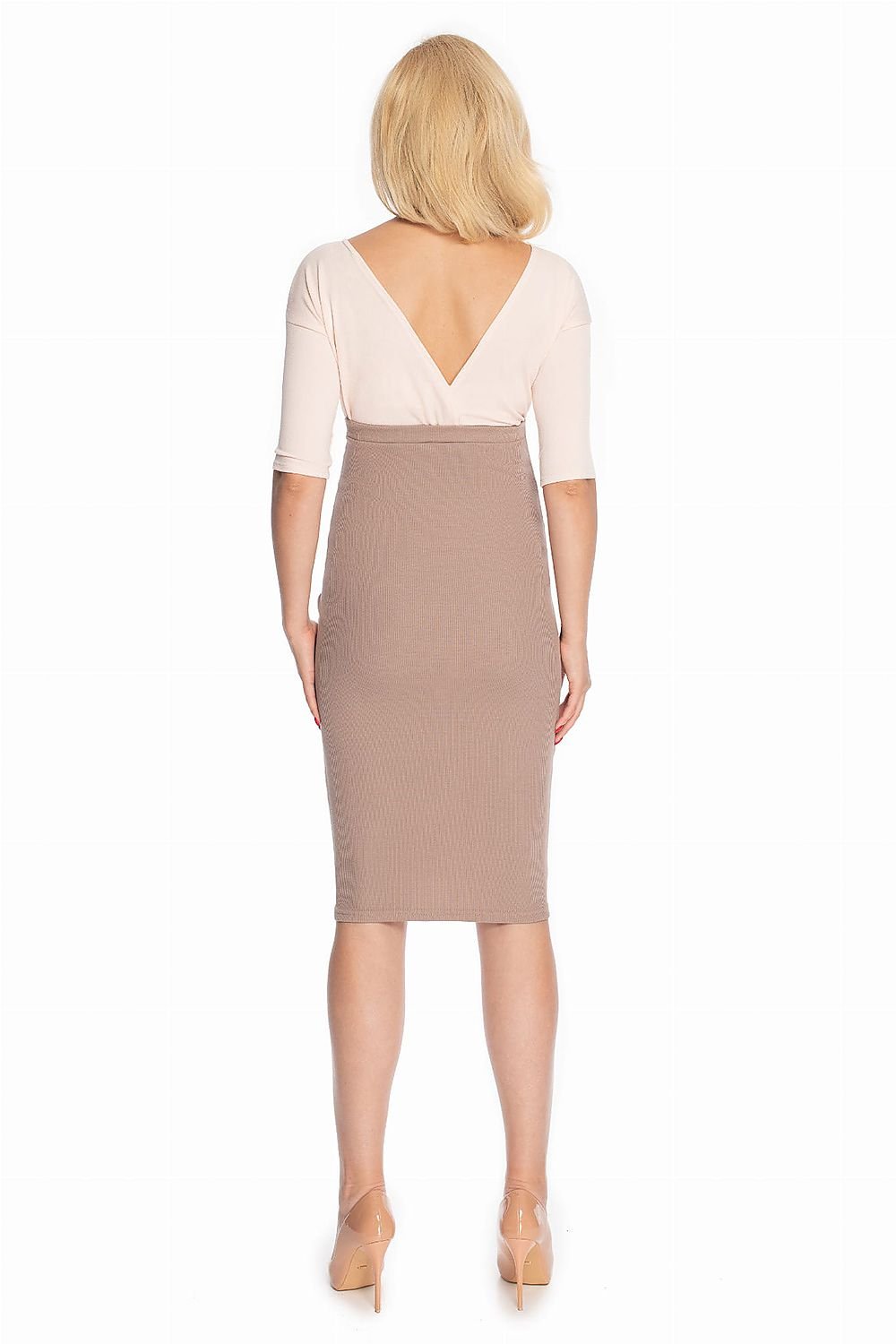 Graceful Line Maternity Skirt by PeeKaBoo beige / one-size-fits-all MAHYSTYLE