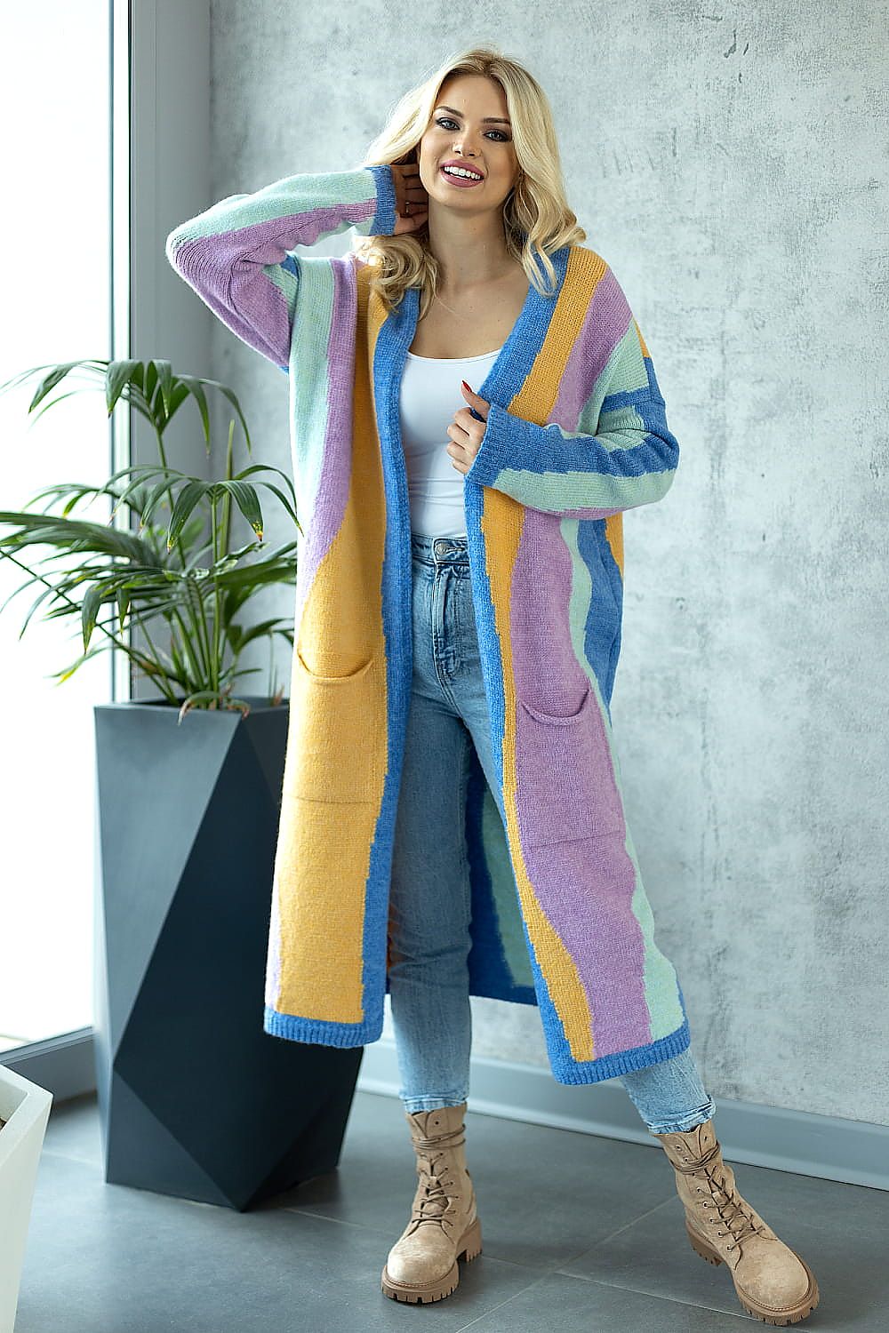 Cloud-Soft Open Cardigan by PeeKaBoo multicolor 2 / one-size-fits-all MAHYSTYLE