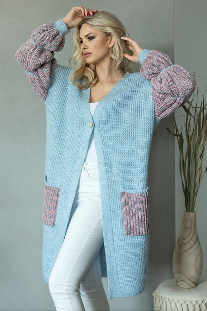 Cozy One-Button Cardigan - PeeKaBoo multicolor / one-size-fits-all MAHYSTYLE