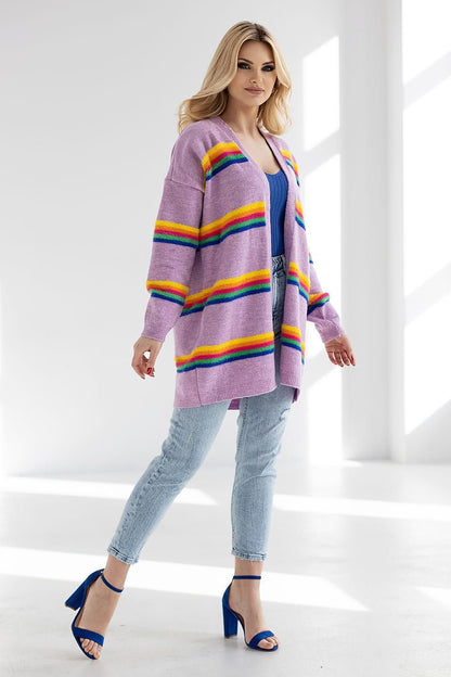 Colorful Stripes Cardigan by PeeKaBoo multicolor / one-size-fits-all MAHYSTYLE