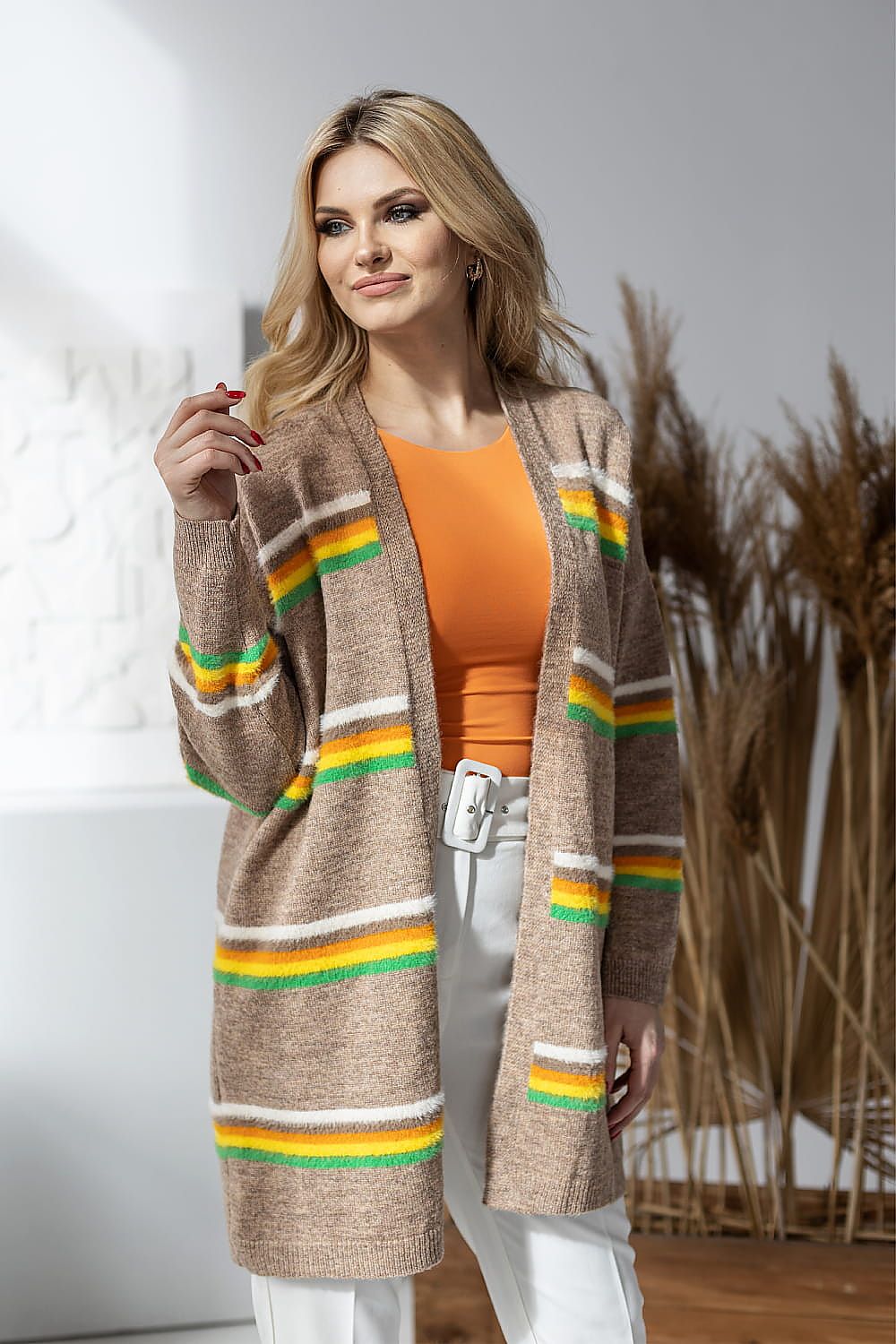 Colorful Stripes Cardigan by PeeKaBoo multicolor 3 / one-size-fits-all MAHYSTYLE