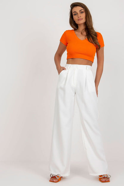 High-Waisted Pleated Pants