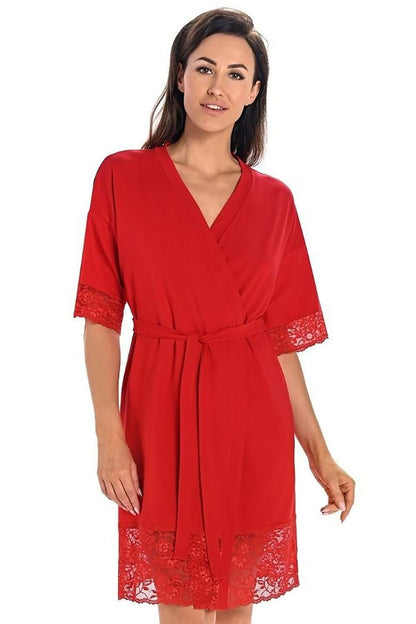 Juicy Red Elegance Bathrobe - Teyli