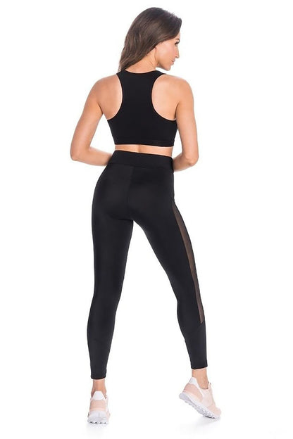 Teyli High-Waisted Leggings with Mesh