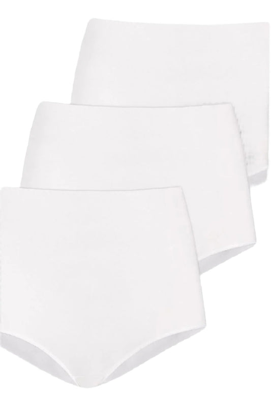 3-pack of women's high-waisted bamboo Underwear- Wight