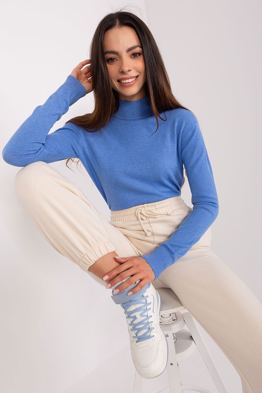 Turtleneck Long-Sleeve Sweater