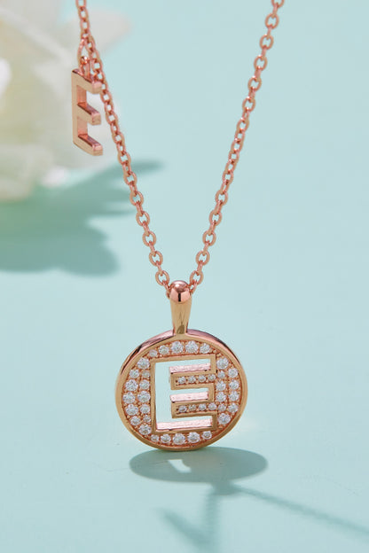 Moissanite letters Necklace