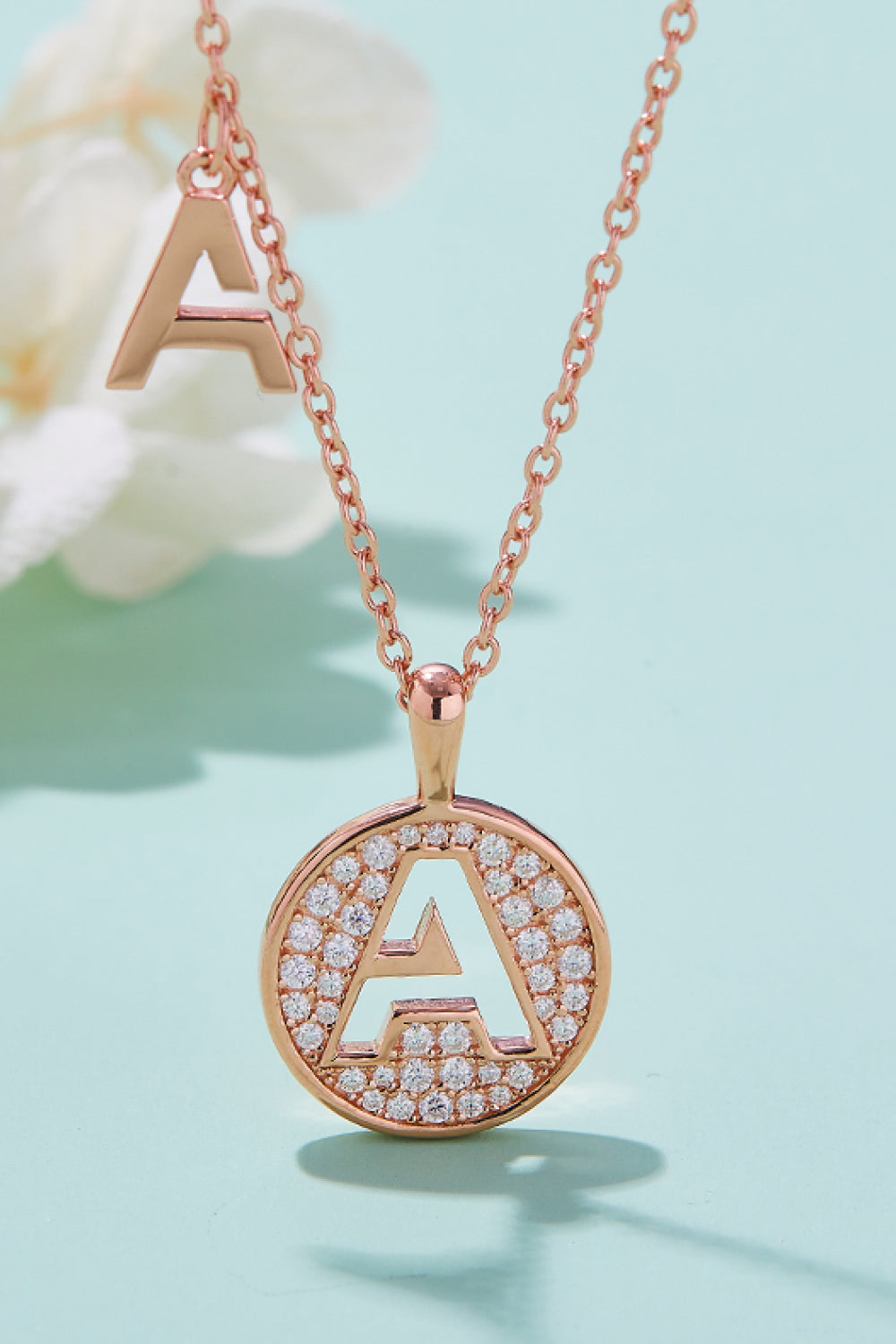 Moissanite letters Necklace