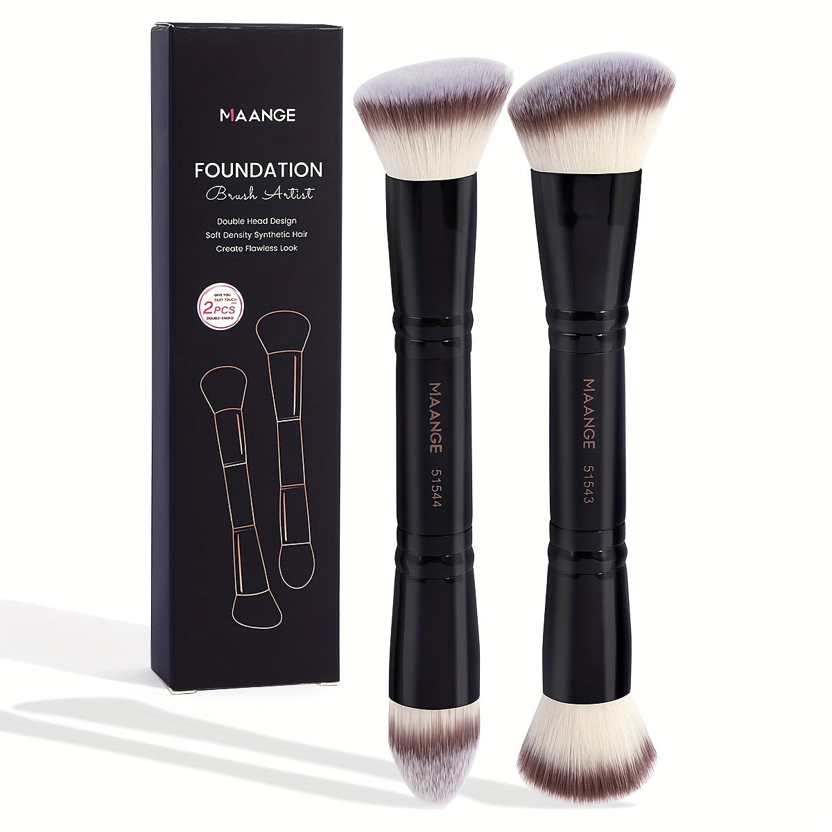 2-5pcs Foundation & Contouring Brush Set with Box – Perfect for BB Cream & Travel