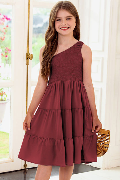 One-Shoulder Girls Dress