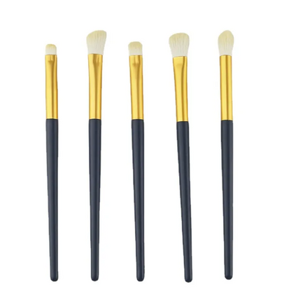 5-Piece Eye Makeup Brush Set – Soft Bristles, Long Handle, Storage Bag