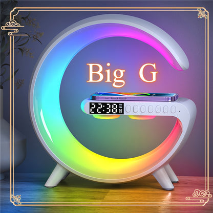 VIKEFON Multi-Function Wireless Charger & Speaker – RGB Light & Alarm Clock